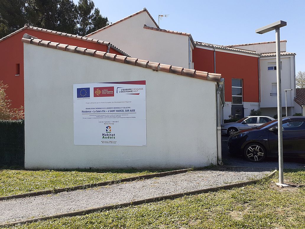 réhabilitation résidence lo solel d'oc habitat audois à saint marcel sur aude