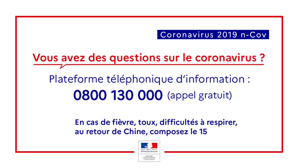 numéro spécial gouvernement coronavirus