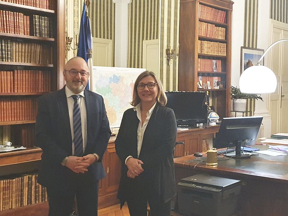 rencontre entre le Préfet de l'Aude et Marie Christine Bourrel