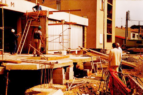 travaux de construction du siège d'habitat audois