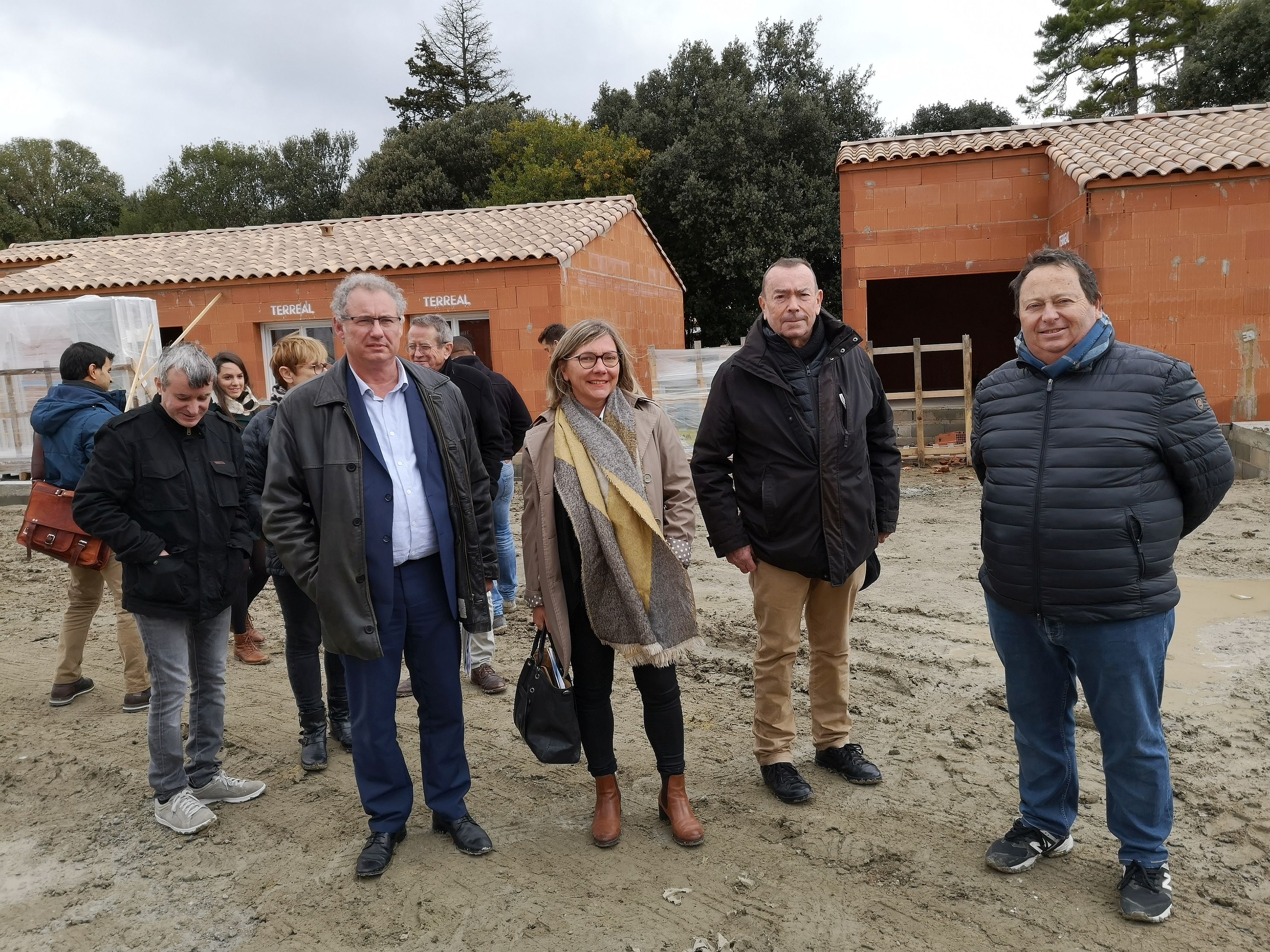 La visite de chantier à Pexiora avec le promoteur Terre d'Aude