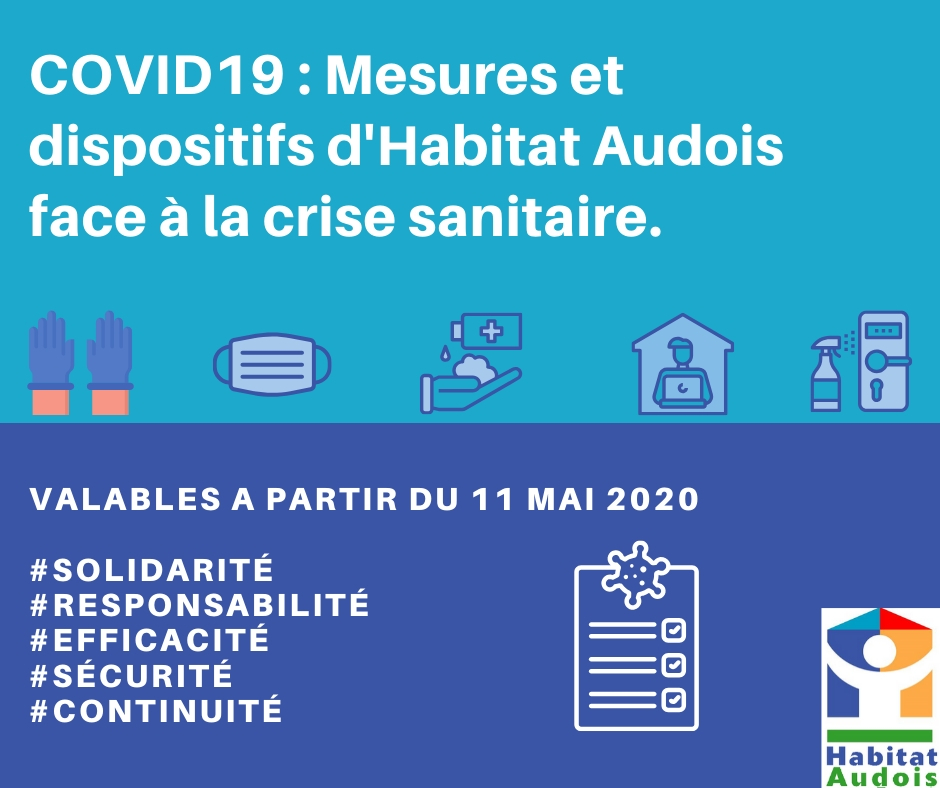 mesures spéciales covid19 Habitat Audois à partir du 11 mai et le déconfinement