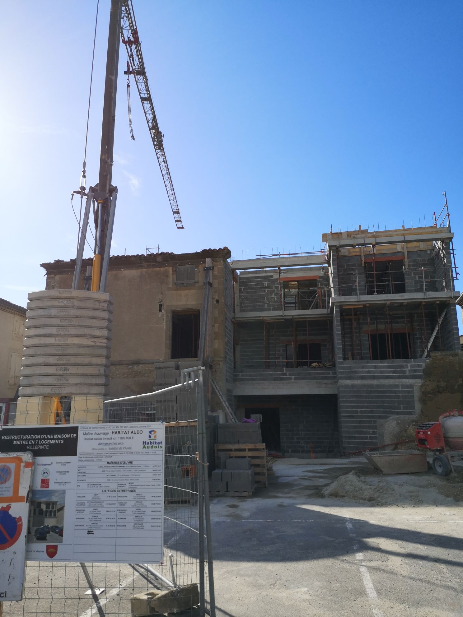 visite de chantier immeuble carnot à villepinte avec habitat audois